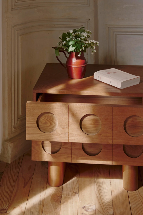 Walnut-Stained 2-Drawer Bedside Table | NV Gallery Cooper | Oroa.com