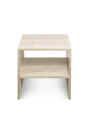 Travertine-Effect Bedside Table | NV Gallery Napoli | Oroa.com