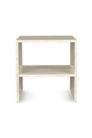 Travertine-Effect Bedside Table | NV Gallery Napoli | Oroa.com