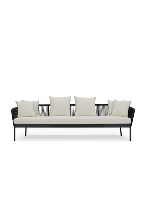 Black Rope 3-Seater Outdoor Sofa | NV Gallery Santa Monica | Oroa.com