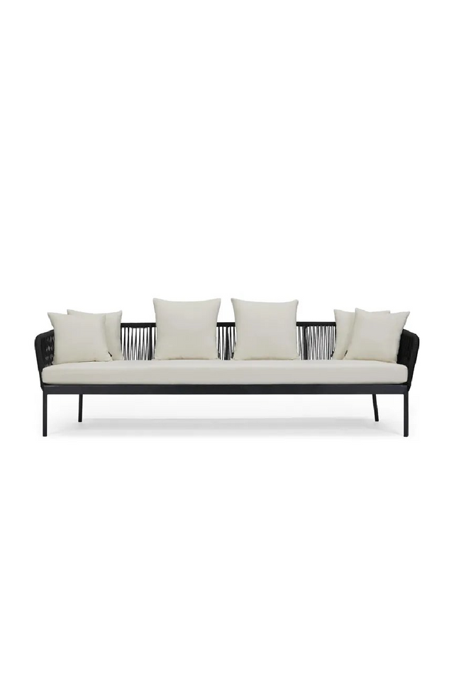 Black Rope 3-Seater Outdoor Sofa | NV Gallery Santa Monica | Oroa.com