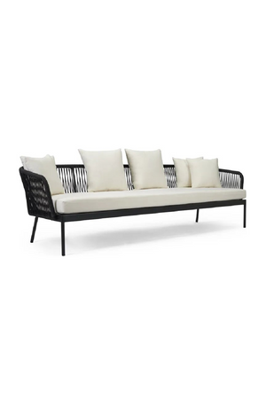 Black Rope 3-Seater Outdoor Sofa | NV Gallery Santa Monica | Oroa.com