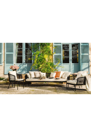 Black Rope 3-Seater Outdoor Sofa | NV Gallery Santa Monica | Oroa.com