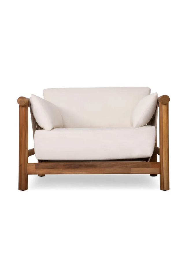 Solid Acacia Padded Outdoor Armchair | NV Gallery Bexley | Oroa.com