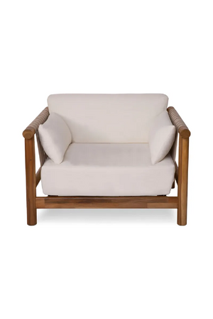 Solid Acacia Padded Outdoor Armchair | NV Gallery Bexley | Oroa.com