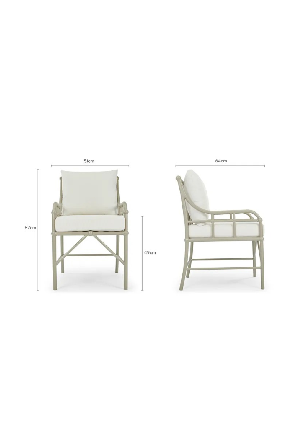 Padded Outdoor Dining Chair | NV Gallery Amalfi | Oroa.com