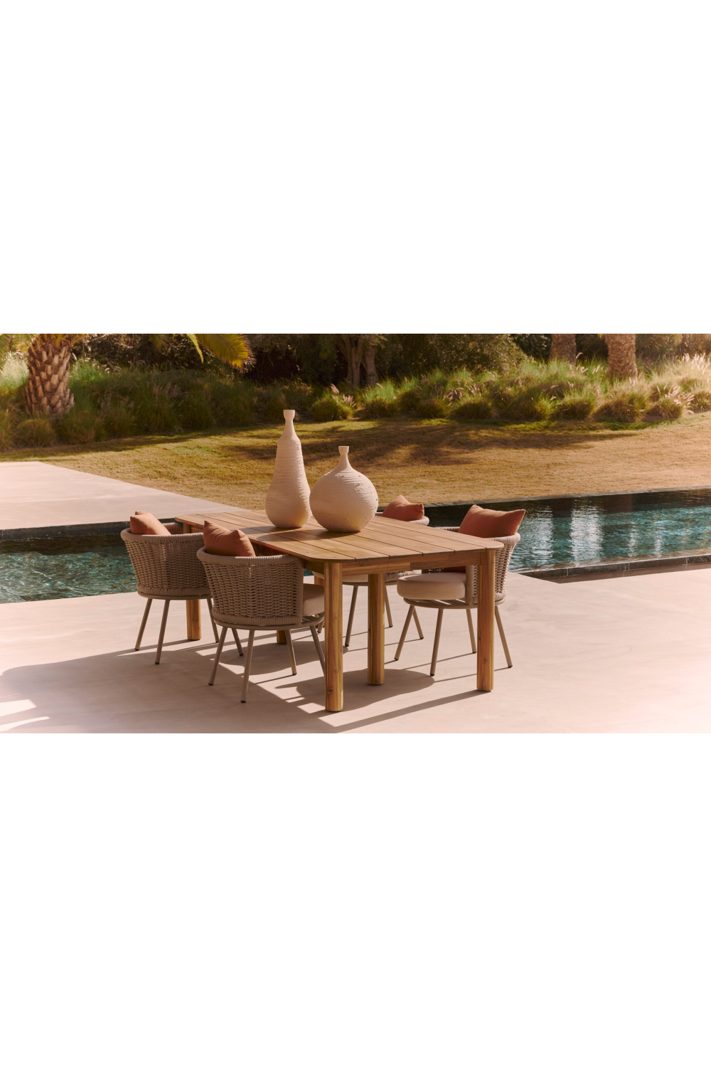 Taupe Curved Outdoor Dining Chair | NV Gallery Florentino | Oroa.com
