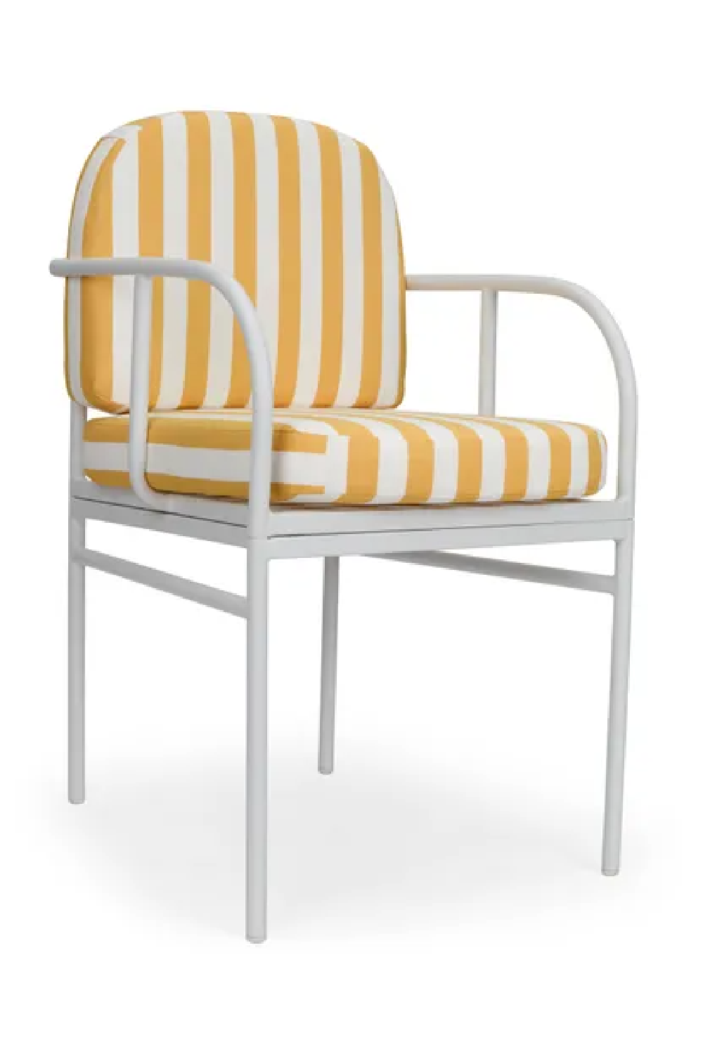 Yellow Stripes Outdoor Dining Armchair | NV Gallery Lampedusa | Oroa.com