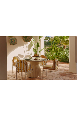 Yellow Stripes Outdoor Dining Chair | NV Gallery Lampedusa | Oroa.com