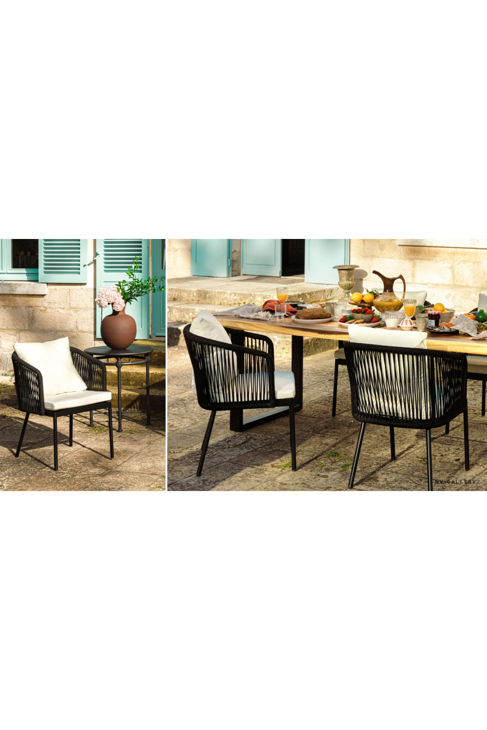 Black Rope Outdoor Chair | NV Gallery Santa Monica