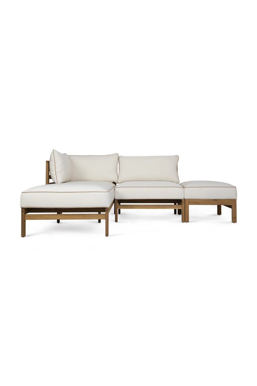 Padded Acacia Outdoor Corner Sofa | NV Gallery Bayside | OROA.com