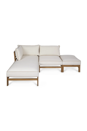 Padded Acacia Outdoor Corner Sofa | NV Gallery Bayside | OROA.com