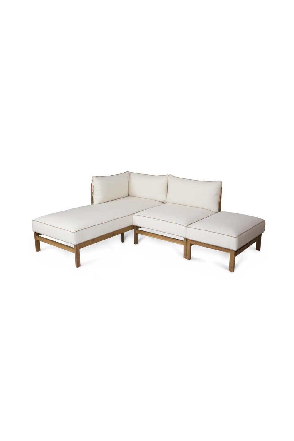Padded Acacia Outdoor Corner Sofa | NV Gallery Bayside | OROA.com