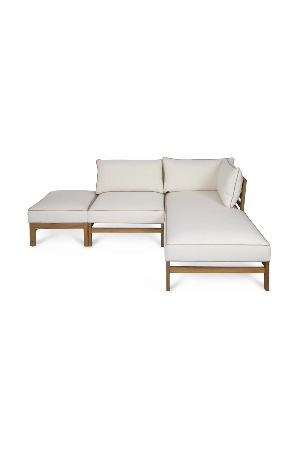 Padded Acacia Outdoor Corner Sofa | NV Gallery Bayside | OROA.com