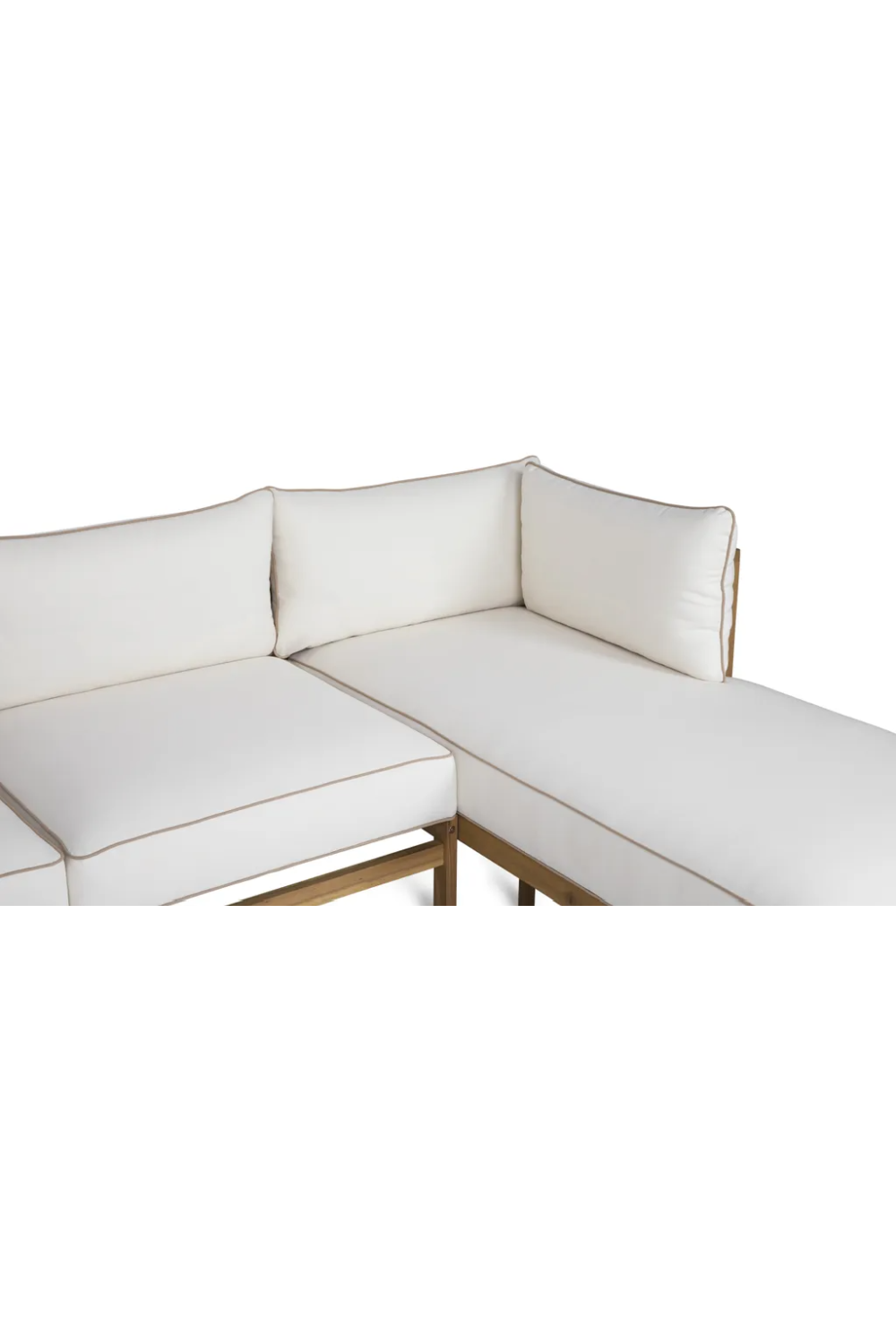 Padded Acacia Outdoor Corner Sofa | NV Gallery Bayside | OROA.com