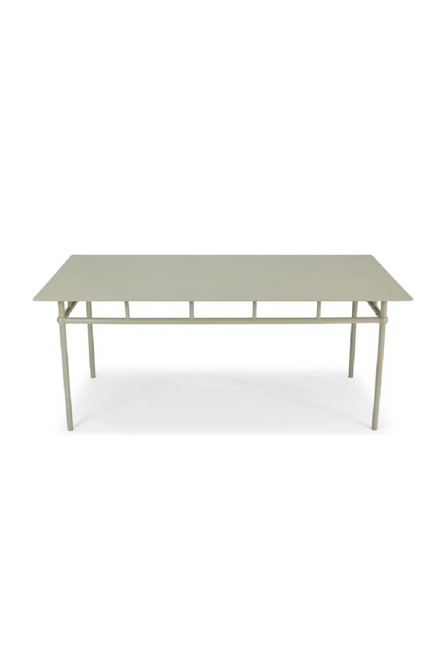 Taupe Metal Outdoor Dining Table | NV Gallery Amalfi | Oroa.com