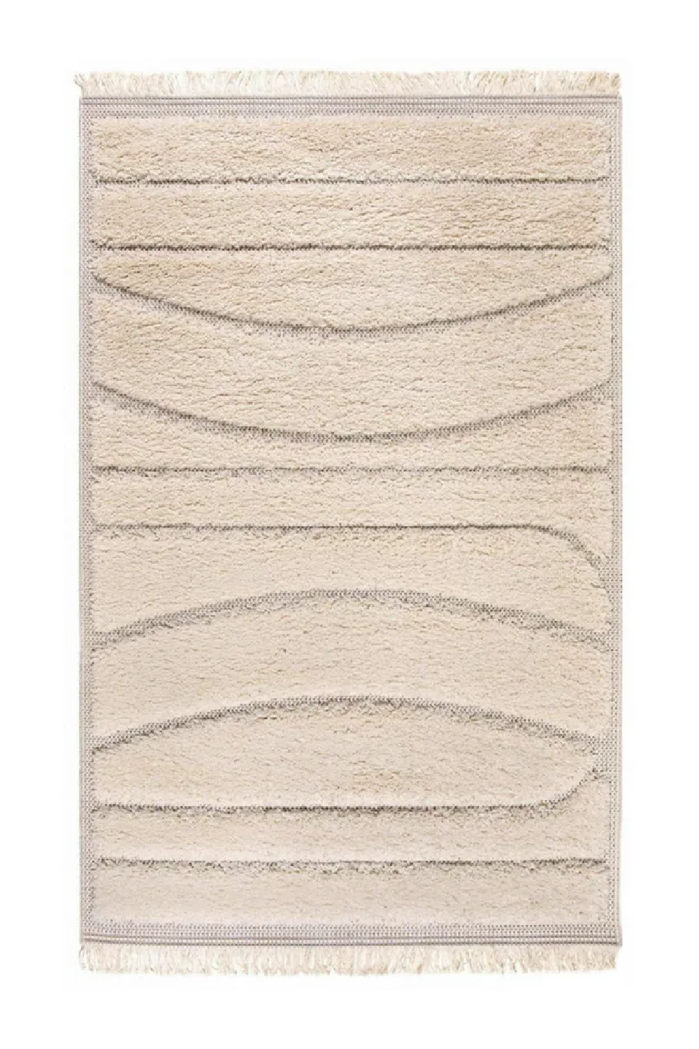 White Fringed Rug | NV Gallery Solan | Oroa.com