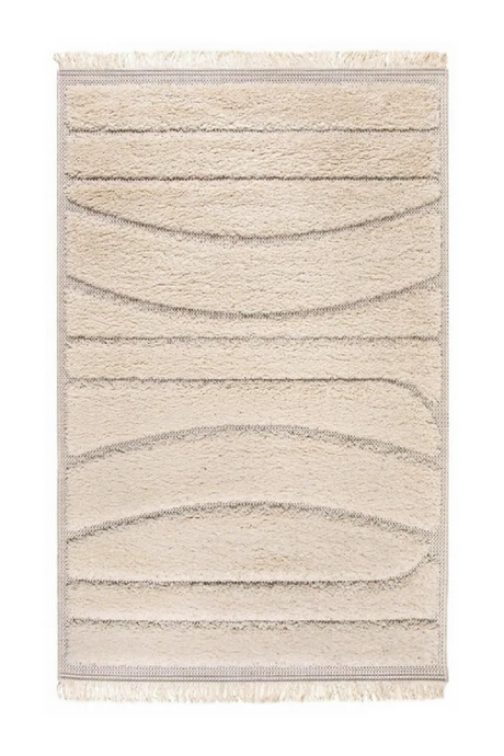 White Fringed Rug | NV Gallery Solan | Oroa.com