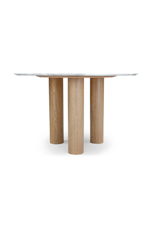 White Marble Round Dining Table | NV Gallery Benedetta | Oroa.com