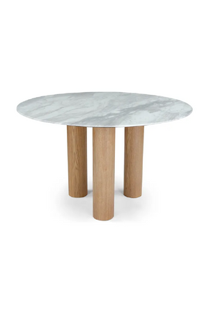 White Marble Round Dining Table | NV Gallery Benedetta | Oroa.com