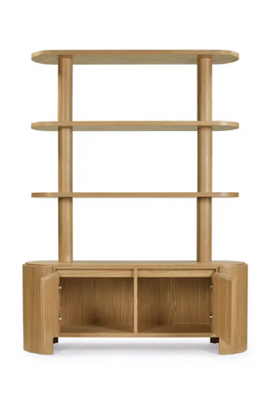 Blond Ash Wood Bookcase | NV Gallery Elipse | Oroa.com