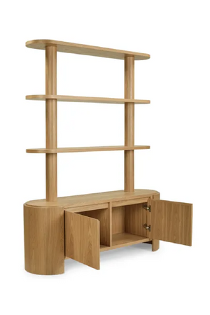 Blond Ash Wood Bookcase | NV Gallery Elipse | Oroa.com