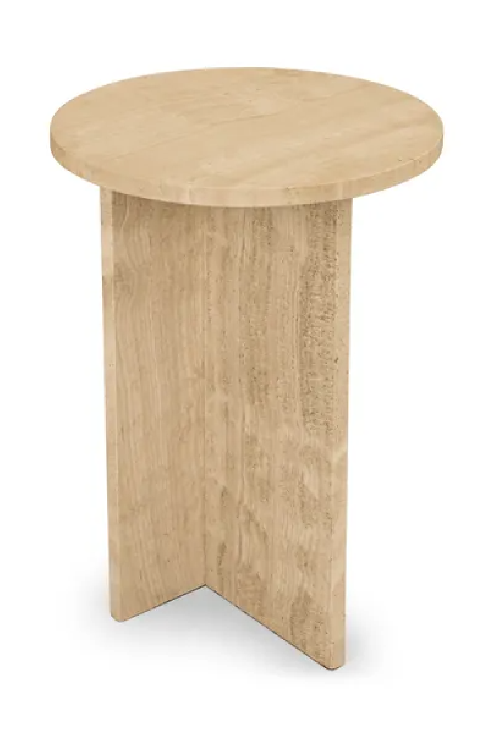 Travertine Round Side Table | NV Gallery Emilio | Oroa.com