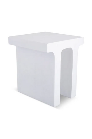 White Fiberglass Indoor/Outdoor Side Table | NV Gallery Ithaque | Oroa.com
