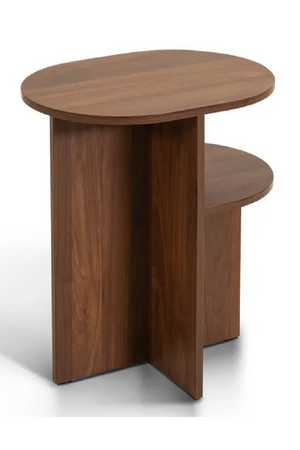 2-Layer Oval Bedside Table | NV Gallery Kyoto | Oroa.com