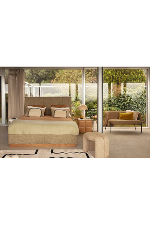 Speckled Yellow Upholstered Stool | NV Gallery Austin | Oroa.com