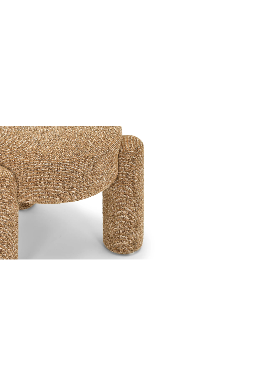 Brown Tweed Round Stool | NV Gallery Luqa | Oroatrade.com