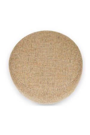 Yellow Tweed Round Pouf | NV Gallery Platon | Oroa.com