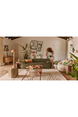 Tweed Curved Footstool | NV Gallery Takoo | Oroa.com