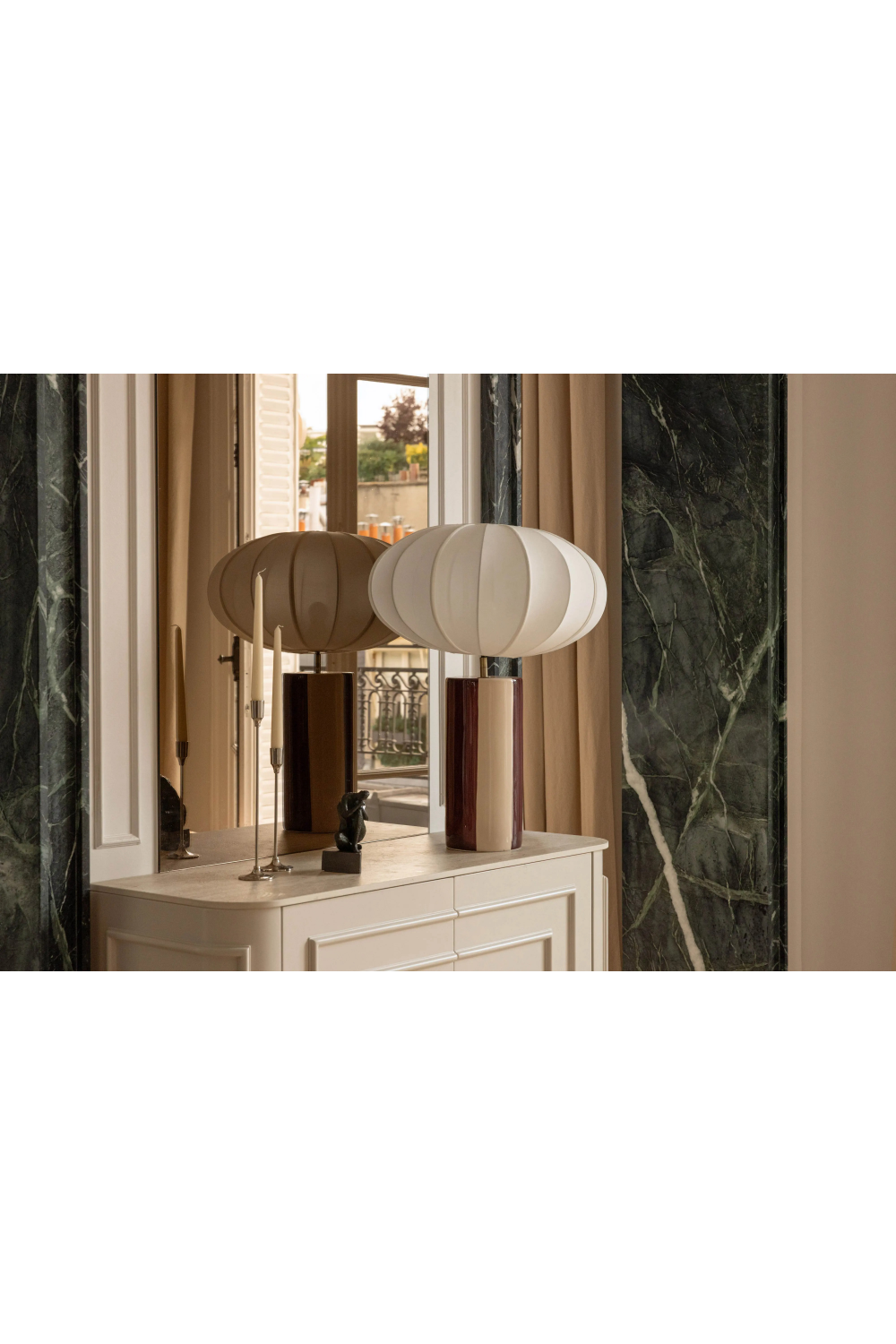 Striped Ceramic Base Table Lamp | NV Gallery Cappadocia | Oroatrade.com