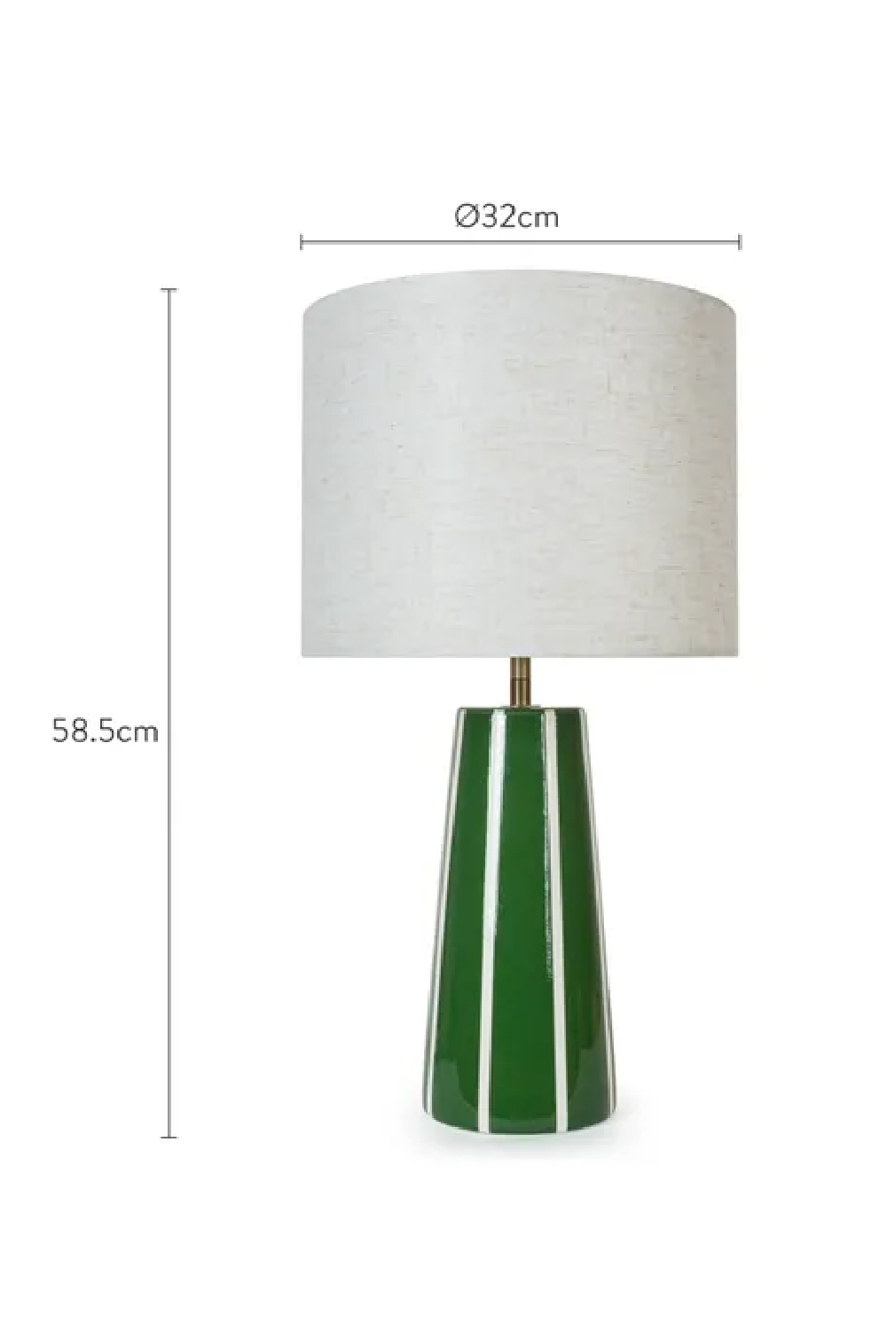 Green Stripes Ceramic Table Lamp | NV Gallery Gian | Oroa.com