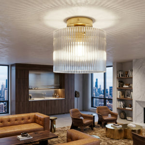  Ribbed Glass Ceiling Lamp | Oroa.com