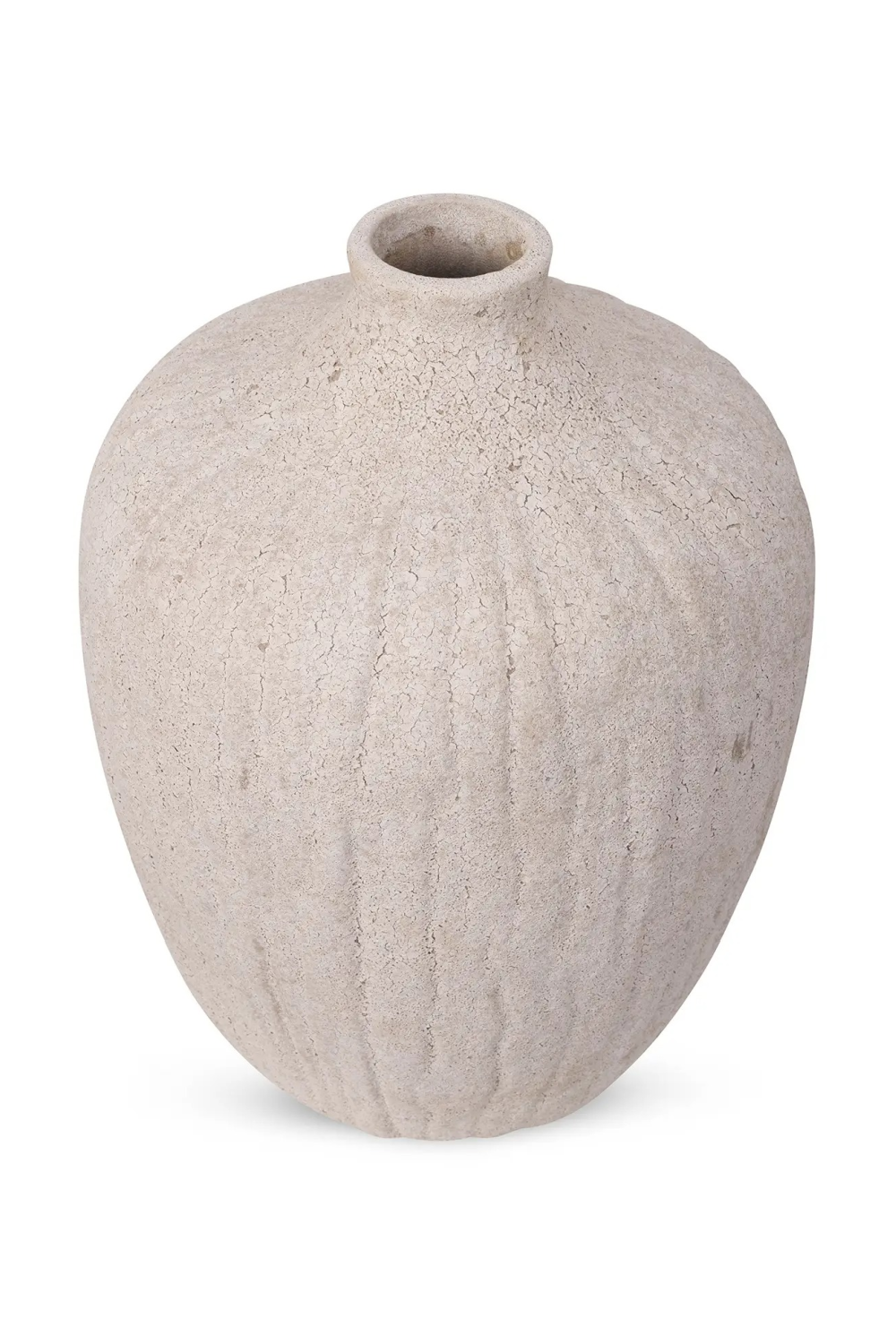 Taupe Ceramic Textured Vase | NV Gallery Benedita | Oroa.com