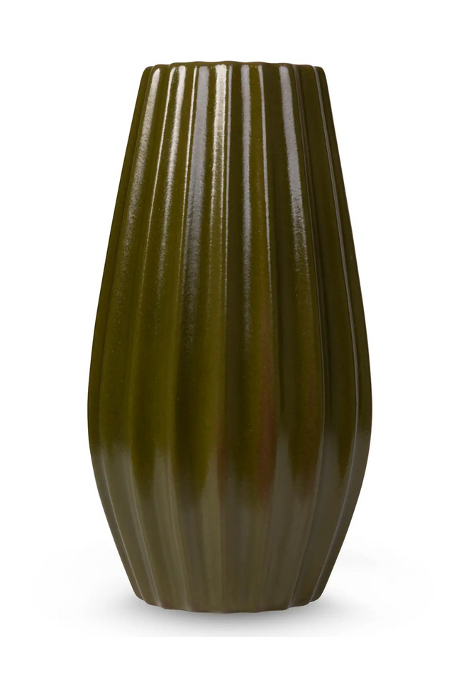Green Ceramic Fluted Vase | NV Gallery Teresa | Oroa.com