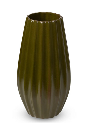 Green Ceramic Fluted Vase | NV Gallery Teresa | Oroa.com