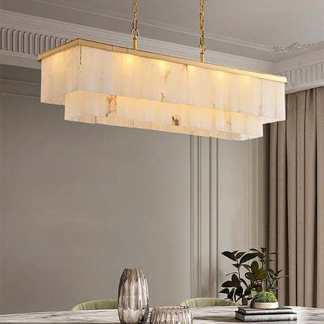 Natural Alabaster Dining Room Chandelier - OROA