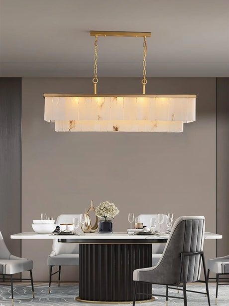 Natural Alabaster Dining Room Chandelier - OROA