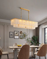 Natural Alabaster Dining Room Chandelier - OROA