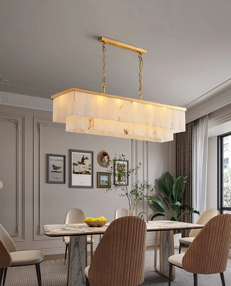 Natural Alabaster Dining Room Chandelier - OROA