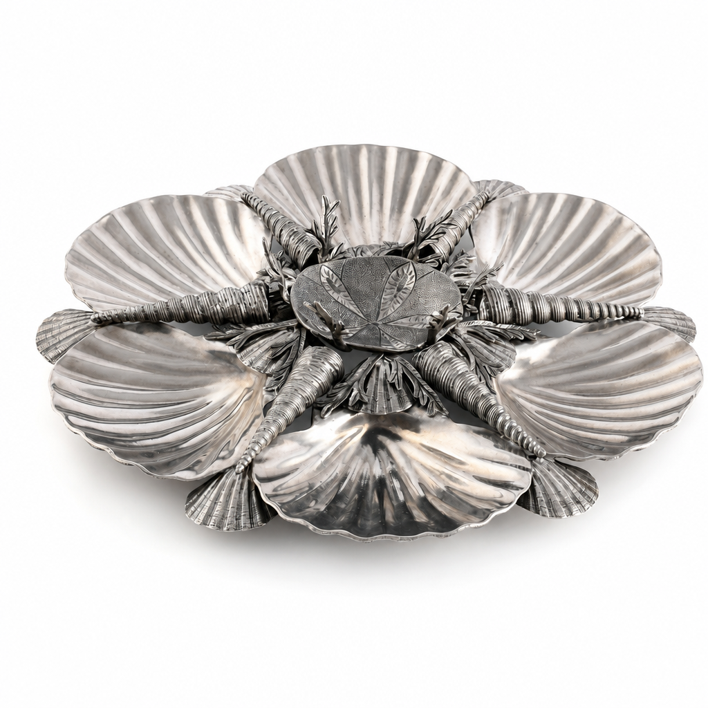 Pewter Marine Life Serving Tray - OROA