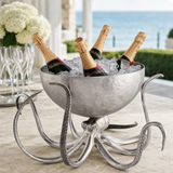 Pewter & Steel Octopus Ice Tub - OROA
