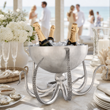 Pewter & Steel Octopus Ice Tub - OROA