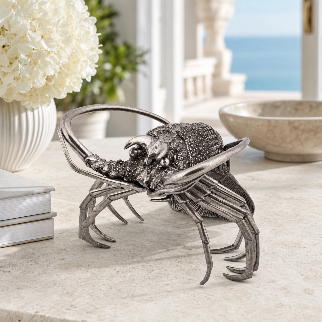Pure Pewter Lobster Statuette - OROA