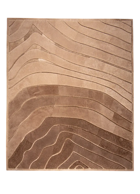 OMBRÉ – Custom Made Shearling and Cowhide Rug