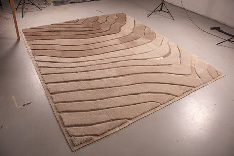 OMBRÉ – Custom Made Shearling and Cowhide Rug