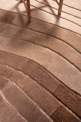 OMBRÉ – Custom Made Shearling and Cowhide Rug